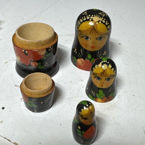 VTG Lot Last 3 Replacement Russian Nesting Dolls Pieces 3”, 2” & 1” Hand Painted - Picture 5 of 11
