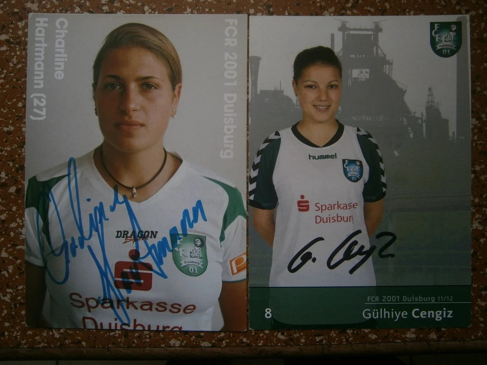 Frauenfußball - Bildautogramme - Charline Hartmann + Gülhiye Cengiz MSV Duisburg - Bild 1 von 1