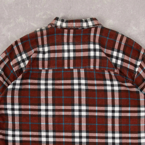 Camisa de franela a cuadros vintage años 90 L para hombre a cuadros roja - Imagen 4 de 7