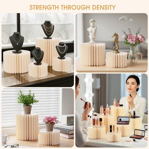 4 Stück Buffet-Aufsteller, Faltbarer Lebensmittelständer für Buffettisch, 4 Höhen C... - Bild 4 von 7