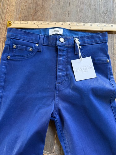 Jeans svasati con zaffiro rivestiti Pistola Lennon taglia 26 - CAMPIONE vita alta - nuovi con etichette - Foto 8 di 11