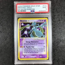 PSA 9 Mewtwo Gold Star - 103/110 - Holo Rare EX Holon Phantoms 051
