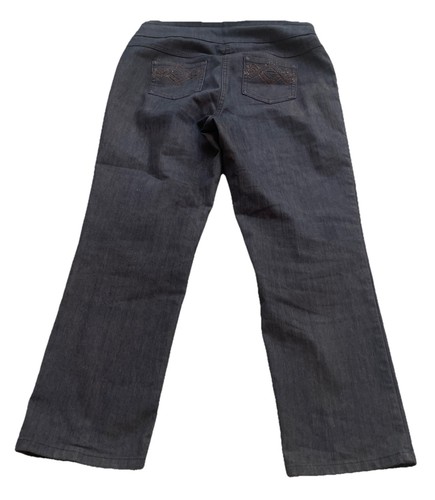 Westbound Damengröße 8 kurze schwarze Denim-Jeans The Park Avenue Passform zum Überziehen - Bild 2 von 4