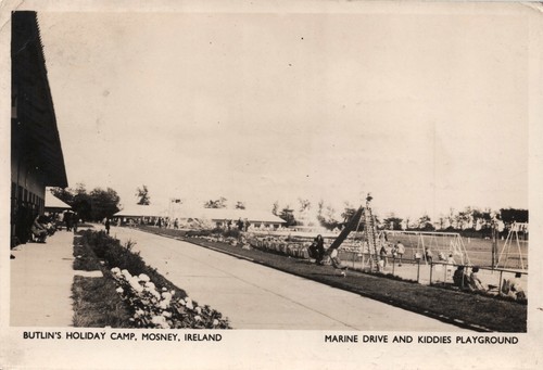Butlins Holiday Camp Mosney Ireland Postcard Marine Drive Kiddies Playground '52 - Imagen 1 de 2