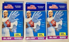 6 Pair - Mr Clean BLISS Reusable Gloves SMALL Soft Lining Latex-Free NEW FrShp