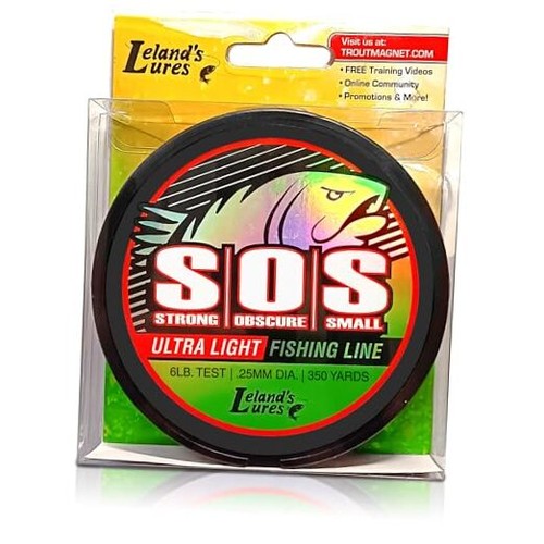  Trota S.O.S. Lenza da Pesca - Bobina da 350 Iarde, Diametro 0,16mm - Il Test da 2lb - Foto 1 di 8