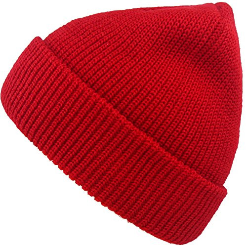 Slouchy Beanie Hats Winter Knitted Caps Soft Warm Ski Hat Unisex Red - Picture 1 of 2
