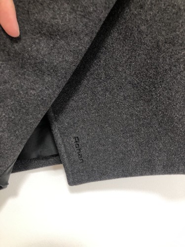Abrigo Rohan Gris Guisante Mujer Pequeño Doble Pecho Abotonado City Block Mezcla de Lana - Imagen 4 de 10
