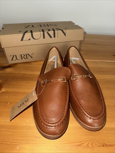 Mocasines para mujer talla 9 de imitación de cuero, marrón, planos, suela de goma, gamuza interior. - Imagen 1 de 5