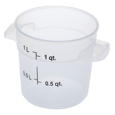 Carlisle StorPlus  Round Food Storage Container, 1 Qt - 5 3/25"Dia x 4 97/100"H