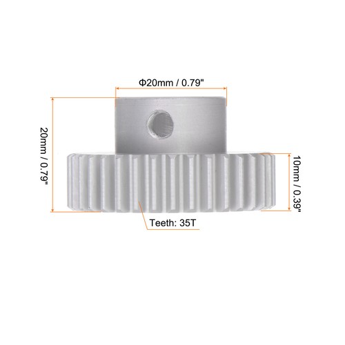 Stufen Stirnrad 8mm Innenloch Ritzel Zahnrad 35T Mod 1 Aluminiumlegierung Motor Gear - Bild 2 von 5