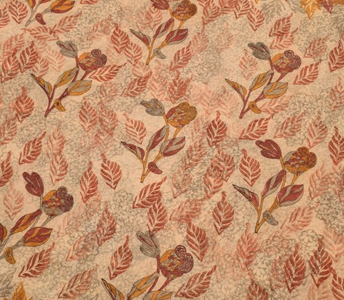 Sushila Vintage Brown Saree 100% Pure Georgette Silk Printed Floral Craft Fabric - Picture 3 of 8