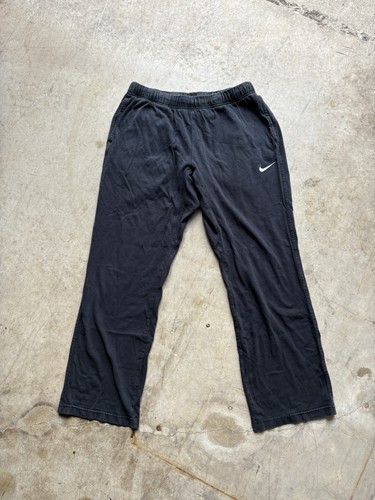 Pantalones deportivos Nike Jogger para hombre grandes negros elásticos entrenamiento cordón Swoosh 30x28 - Imagen 1 de 7