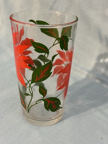 Weihnachtsstern Weihnachten Klarglas Trinkbecher Rot Grün 5" 4 Stück Vintage - Bild 4 von 12