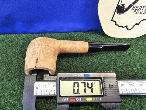 Morgan Bones Straight Billiard Acrylic Stem Briar Tobacco Pipe, Unsmoked, Bag - Picture 7 of 13
