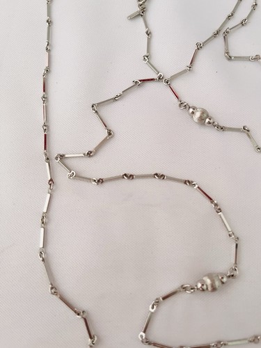 Monet Silver Tone Strand Long Chain Necklace - Picture 5 of 11