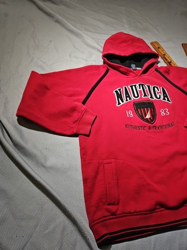 Nautica Urban Necessities Hoodie Youth Boys XL Red Embroidered Pullover Hoodie - Picture 4 of 13