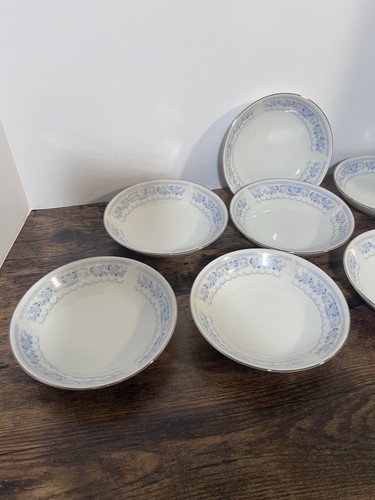 Juego de 8 cuencos de postre RJZS Fine China TEMPTATION azul 5,5" - Imagen 3 de 5