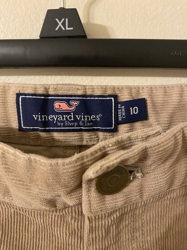 Boys Tan Beige Vineyard Vines Corduroy Slacks Pants Size 10 - Picture 3 of 3