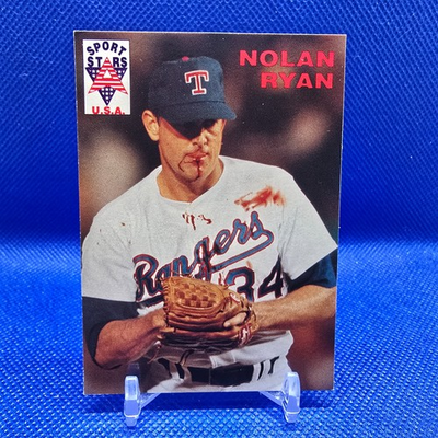 #ad Nolan Ryan Texas Rangers Blood Stained Uniform Sports Stars USA Oddball NM $3.95