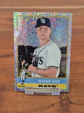 2025 Topps Heritage Shane Baz Tampa Bay Rays #363 Chrome Silver Sparkle 
