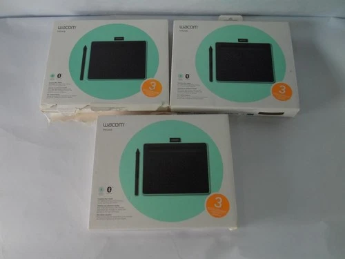 *Lot Of 3* Wacom CTL-4100WL Intuos Creative Tablet w/ Pen Pistachio (V3359)