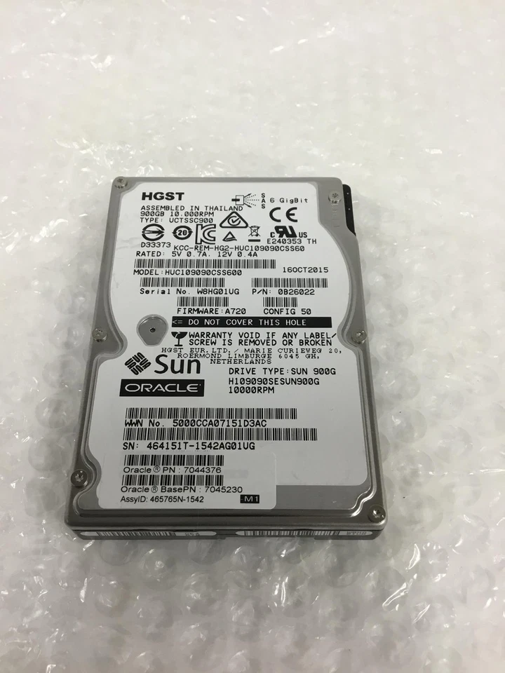 2x Sun Oracle HGST Huc109090css600 900GB 2.5" SAS Hard Drive w/100% Health Works - Image 3 of 4