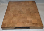 Vtg Maple Butcher Block 14.75x12.5 Cutting Board Checkered Checker End Grain FF