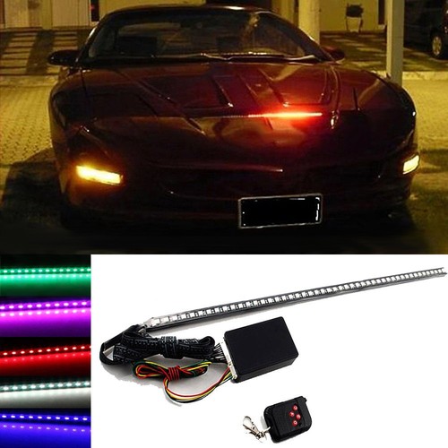 New 48 Waterproof Inch Control Light Flash 22” Led Rgb Strip Car 7 Kit Strobe - Picture 3 of 12