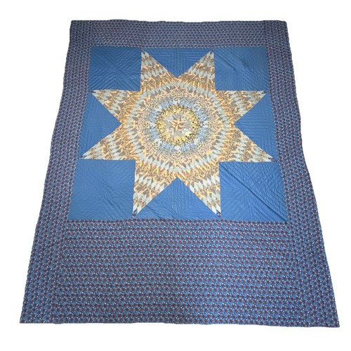 Edredón Estrella Solitaria Vintage 88" X 109" Tradicional Cosido a Mano Color Antiguo - Imagen 1 de 23