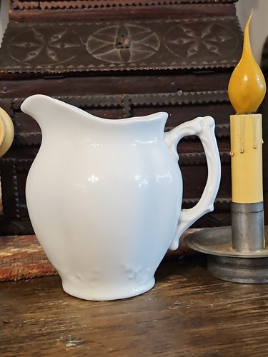Antique Royal Ironstone Small White Cream Pitcher 5.5x6” Alfred Meakin England - Picture 19 of 24