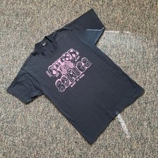 Vintage 80s Screen Stars Best Super Sonics Boombox T-Shirt Black Pink Large L