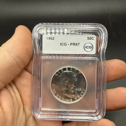 1962 50C Franklin Half Dollar - ICG PF67
