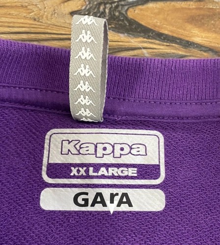 Kappa Gara Audleys Fiorentina Football Sweatshirt Soccer Unisex Viola RARE XXL - Picture 3 of 13