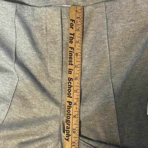 Carole Wren Gr. M grau Pull On Bootcut Hose vorne genäht Bündchen Arbeit NEU - Bild 7 von 10