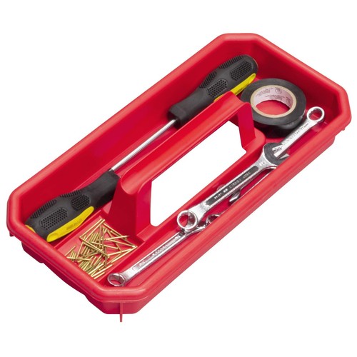 Durable Portable Toolbox Red Storage Organizer 14X8 Inch Industrial Grade Pla... - Picture 7 of 10