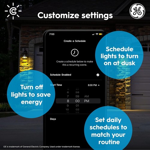 4-Pack GE Smart LED Floodlight Bulbs - Color Changing & Alexa Compatible Lights - Picture 5 of 13