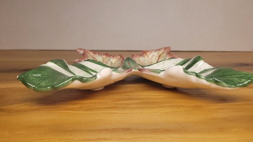 Leaf Butterfly Shaped Ceramic Trinket Dish By Kaldun & Bogle Hand Painted - Picture 10 of 16