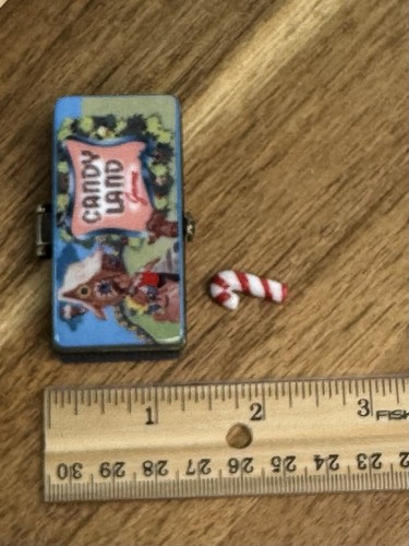 PHB Porcelain Hinged Trinket Box Candyland With Candy Cane - Picture 11 of 11