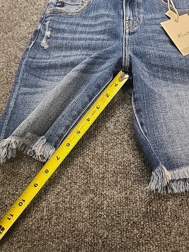 Pantaloncini jeans burmuda donna Ran Can taglia 0 a vita alta nuovi con etichette invecchiati - Foto 3 di 10