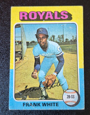 1975 75 Topps baseball card #569 Frank White Kansas City Royals EX