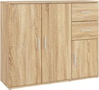 Modern Sonoma Oak Sideboard Storage Cabinet with Spacious Top & 2 Doors