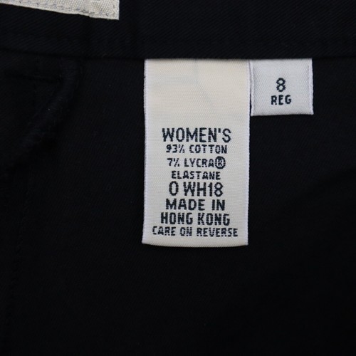 LL Bean Pants Womens 8 Black Flat Front High Rise Slack Pockets Straight Pants - Picture 3 of 19