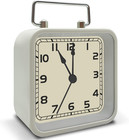 Table Analog Clock, Small Silent Non Ticking Hanging Clock with Night Light For