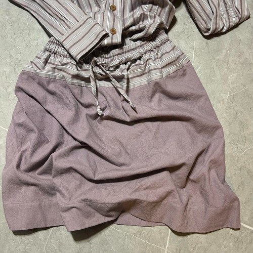 Vivienne Westwood Shirt Dress e021 Purple Striped Pattern size 0/S USED From JP - Picture 3 of 3