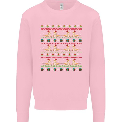 Christmas Bearded Dragon Xmas Reptile Kids Sweatshirt Jumper - Picture 9 of 33