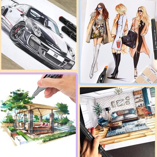 80 Coloured Graffiti Pen Christmas DIY Marker Set Twin Tip Highlighter Graffiti - Picture 7 of 7