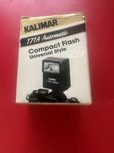Kalimar 175A Automatic Computerized Camera Flash Tested/Works W/ Manual, Cable