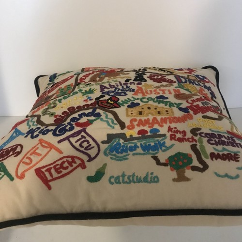 Catstudio Geography Collection Texas State handbesticktes 20" Kissen - Bild 7 von 14