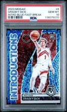 2023-24 PANINI MOSAIC INTRODUCTIONS 6 GRADEY DICK BLUE FAST BREAK 58/85 PSA 10